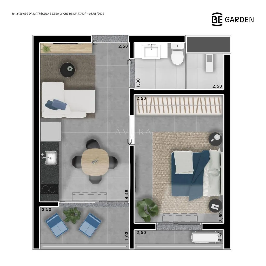 Apartamento à venda em Maringá, Jardim Aclimação, com 1 quarto, com 32,5 m², Be Garden — foto 47