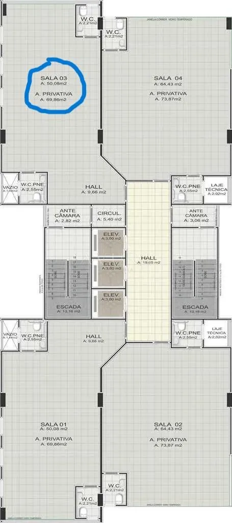 Sala à venda em Maringá, Zona 01, com 69,86 m², Edifício Centro Empresarial São Francisco de Assis — foto 17